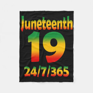 Juneteenth Ancestors Black African Melanin June 19 Fleece Blanket