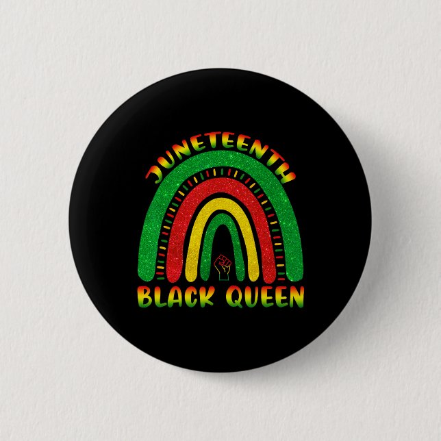 Juneteenth Black African American Cute Women Teens 2 Inch Round Button (Front)
