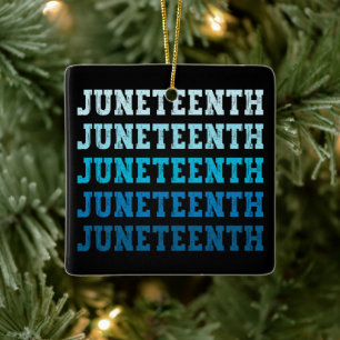 Juneteenth Black American African Celebration Cool Ceramic Ornament