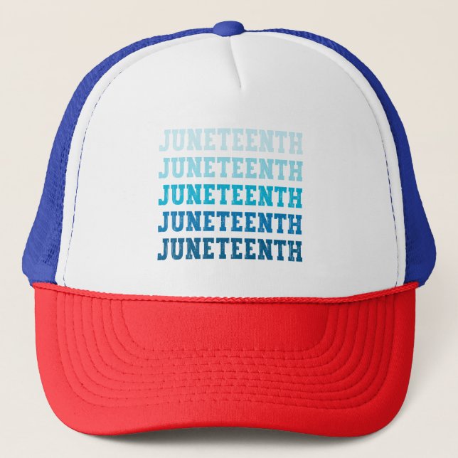 Juneteenth Black American African Celebration Cool Trucker Hat (Front)