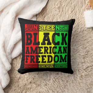 Juneteenth Black American Freedom Remembering Cool Throw Pillow