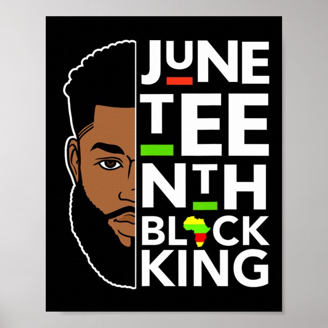Juneteenth Black Bruh King Melanin Father Dad Men  Poster (Front)