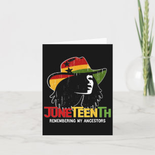 Juneteenth Black Cowgirl 1865 Ancestor Black Freed Card