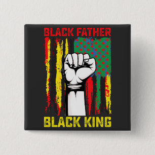 Juneteenth Black Father Day Dad King Celebrating F 2 Inch Square Button