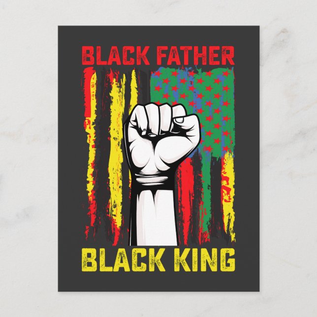 Juneteenth Black Father Day Dad King Celebrating F Invitation Postcard (Front)