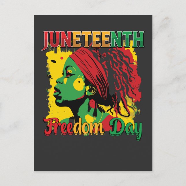 Juneteenth Black Freedom Day 1865 Loc Invitation Postcard (Front)
