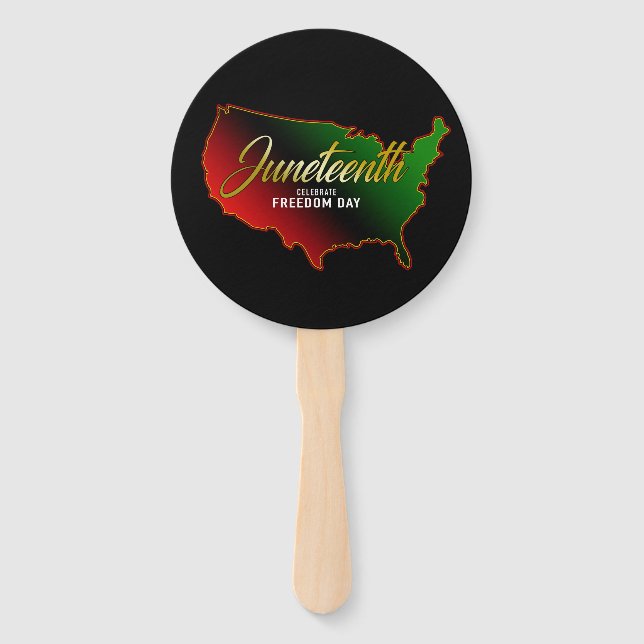 Juneteenth Black Heritage Hand Fan (Front)
