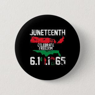 Juneteenth Black History African America Freedom 1 2 Inch Round Button
