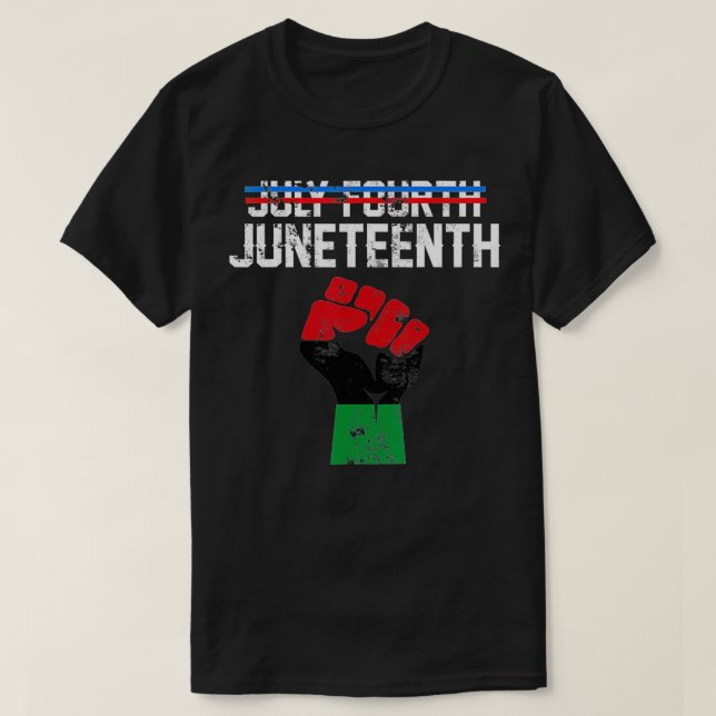 Juneteenth  Black History American African Freedom T-Shirt (Design Front)