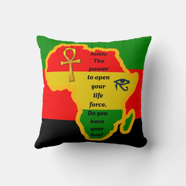 Juneteenth Black History and Culture Gift Pillow (Back)