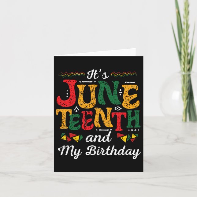 Juneteenth Black History Month Birthday 19 June  Card (Front)