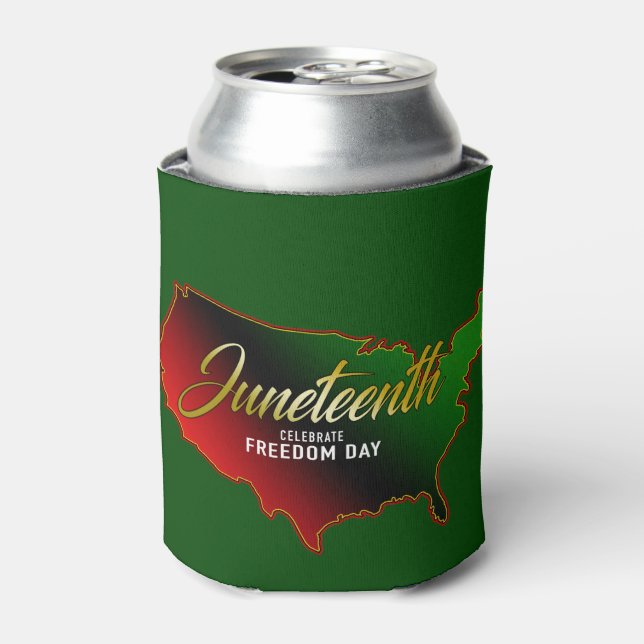 Juneteenth Black Independence Can Cooler (Can Front)