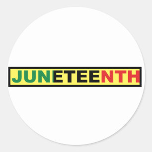 Juneteenth Black Independence Day Classic Round Sticker