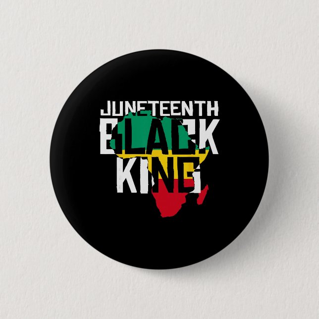 Juneteenth Black King  2 Inch Round Button (Front)
