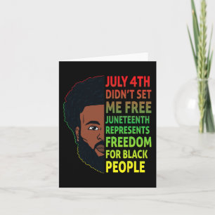 Juneteenth Black King African American Freedom Men Card