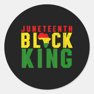 juneteenth black king emancipation day melanin bla classic round sticker