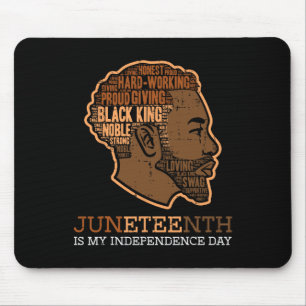 Juneteenth Black King Independence Day Melanin Dad Mouse Pad