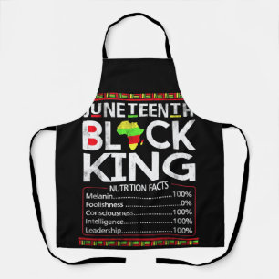 Juneteenth Black King Melanin Dad Fathers Day Apron