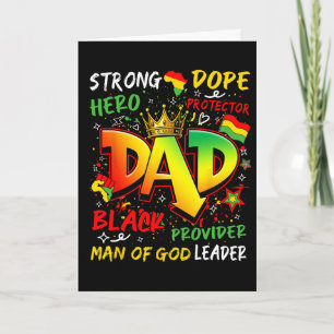 Juneteenth Black King Melanin Fathers Day Black Da Card