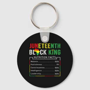 Juneteenth Black King Melanin Fathers Day Men Boys Keychain