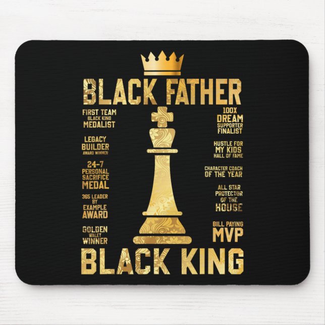 Juneteenth Black King Most Powerful Chess African  Mouse Pad (Front)