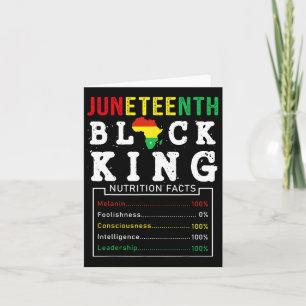 Juneteenth Black King Nutrition Facts Father's Day Card