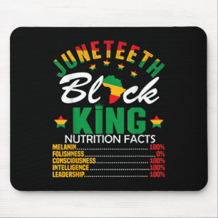 Juneteenth Black King Nutritional Fact Pride Afric Mouse Pad