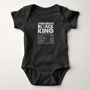 Juneteenth Black King Nutritional Facts Melanin  Baby Bodysuit