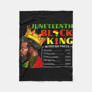Juneteenth black king nutritional facts pride fleece blanket
