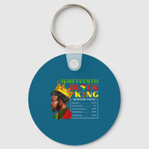 Juneteenth black king nutritional facts pride keychain