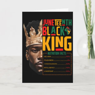 Juneteenth Black King Pride African Nutritional Fa Card