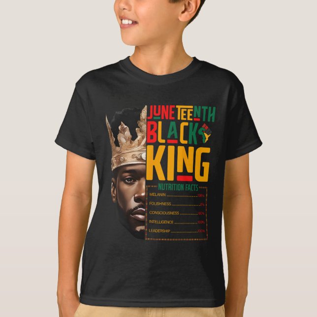 Juneteenth Black King Pride African Nutritional Fa T-Shirt (Front)