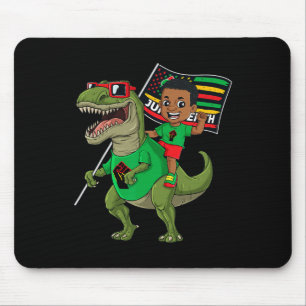 Juneteenth Black King Riding T Rex Dino Fun Boys K Mouse Pad