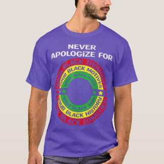 Juneteenth Black Pride Never Apologize For Your Bl T-Shirt