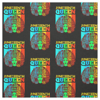 Juneteenth Black Queen Afro Melanin  Fabric