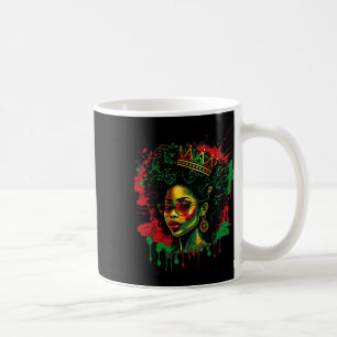 Juneteenth Black Queen Afro Melanin Woman Black Hi Coffee Mug