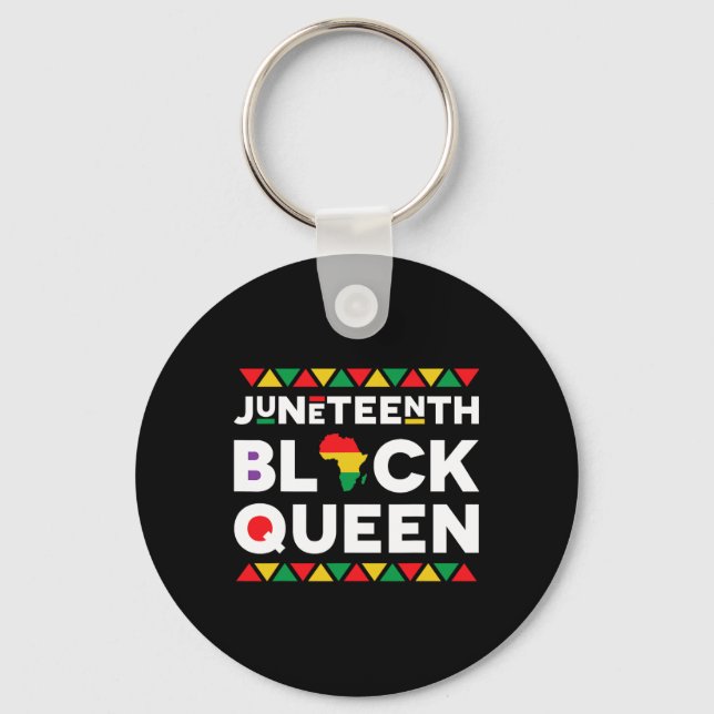 Juneteenth Black Queen  Keychain (Front)
