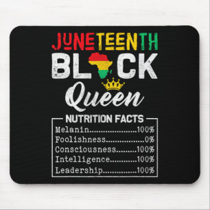 Juneteenth Black Queen Nutrition Fact 1865 African Mouse Pad