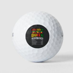 Juneteenth Black Queen Nutrition Facts Golf Balls