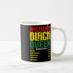 Juneteenth Black Queen Nutritional Facts Melanin W Coffee Mug