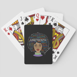 Juneteenth Black Woman Black Rights Playing Cards
