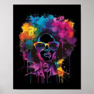 Juneteenth Black Woman Queen Afro African Melanin Poster