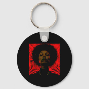 Juneteenth Black Woman With Pan African Lipstic Keychain