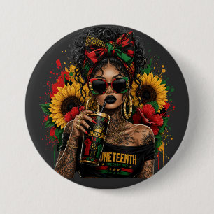 Juneteenth Black Women African American History 3 Inch Round Button