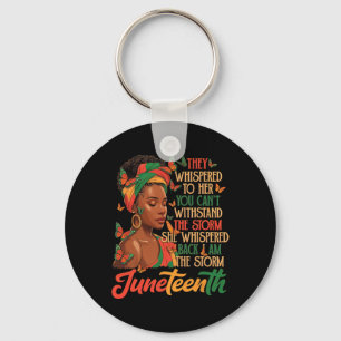 Juneteenth Black Women Empowerment Black History M Keychain