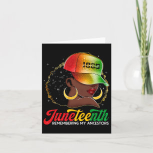 Juneteenth Black Women Girls Remembering My Ancest Card
