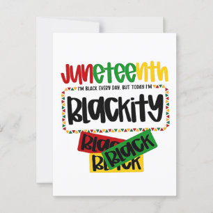 Juneteenth Blackity Black Black Black Funny Postcard