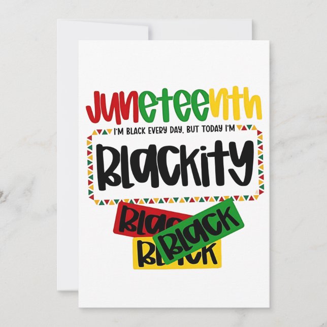 Juneteenth Blackity Black Black Black Funny  Save The Date (Front)