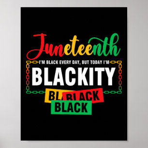 Juneteenth Blackity Black History African America  Poster