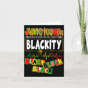 Juneteenth blackity heartbeat black history card